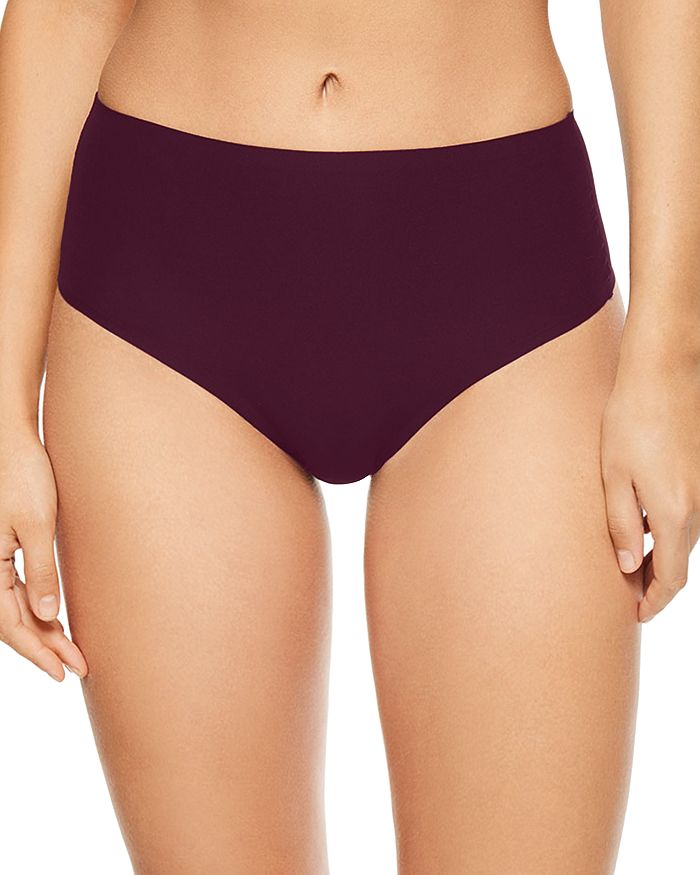 Chantelle Soft Stretch One-size High-waist Thong In Aubergine