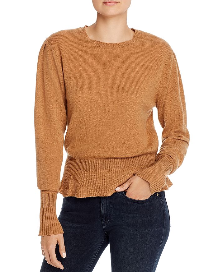 Cashmere cheap peplum sweater