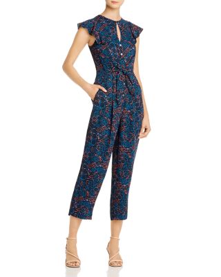 whistles blue velvet jumpsuit