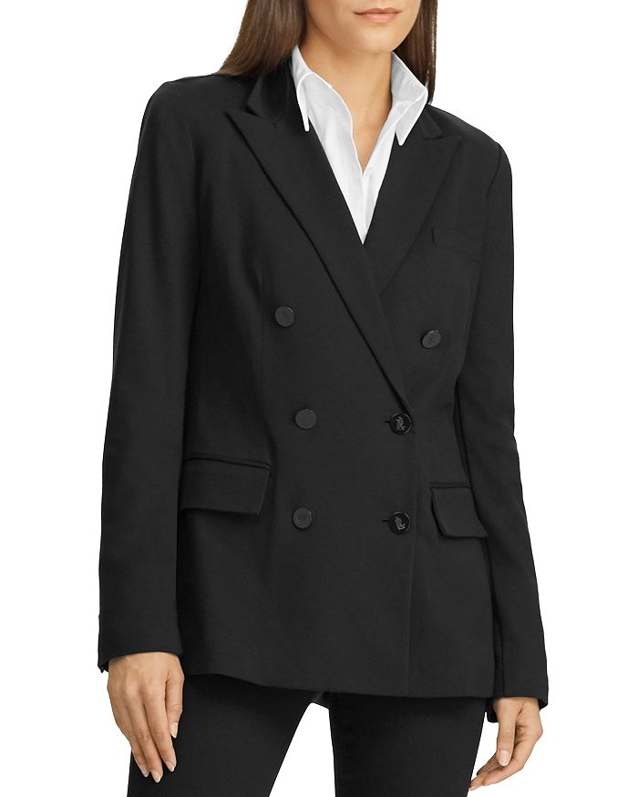 Ralph Lauren Double Breasted Ponte Knit Blazer Bloomingdale s