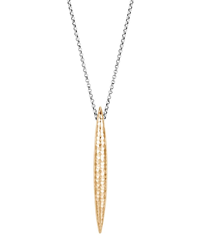 JOHN HARDY STERLING SILVER & 18K YELLOW GOLD CLASSIC CHAIN SPEAR PENDANT NECKLACE, 40,NZ90541X36-40