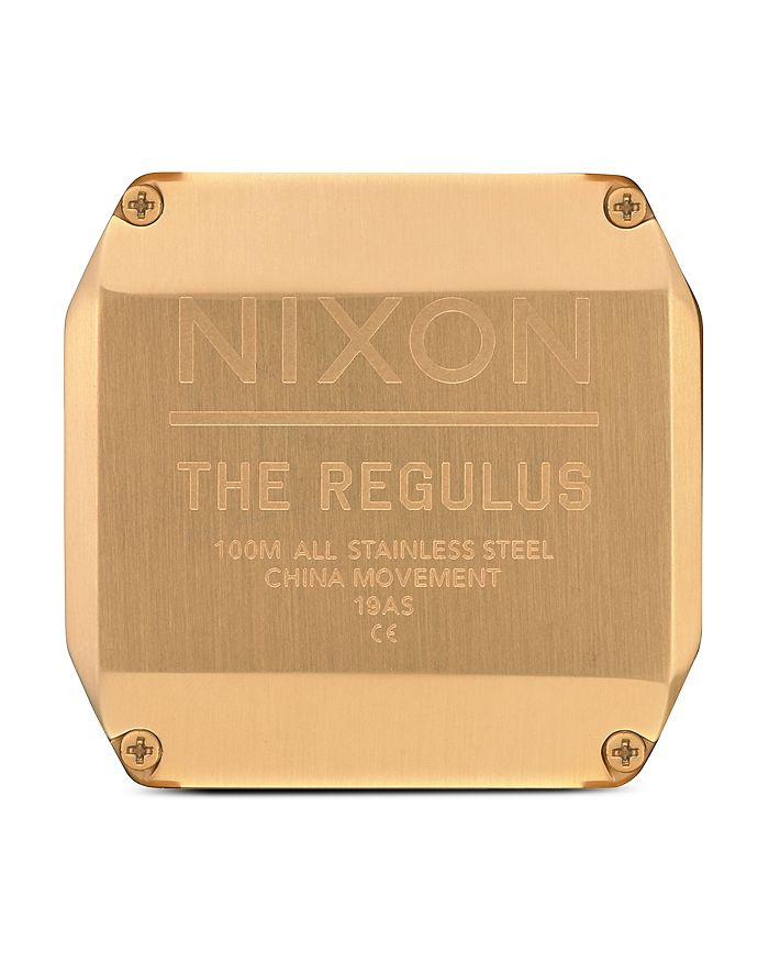 Shop Nixon Regulus All-black Link Bracelet Watch, 46mm In Gold