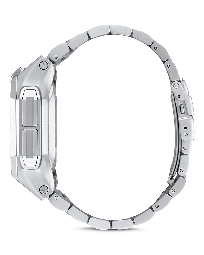 Shop Nixon Regulus All-black Link Bracelet Watch, 46mm In Silver