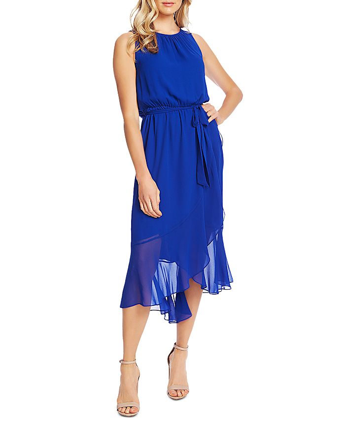 Vince Camuto Ruffle Belted Midi Dress - 100% Exclusive In Electric Blue