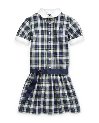 girls tartan shirt dress