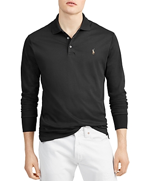 Polo Ralph Lauren Classic Fit Long Sleeve Polo Shirt In Polo Black