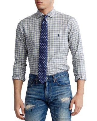 classic fit plaid twill shirt