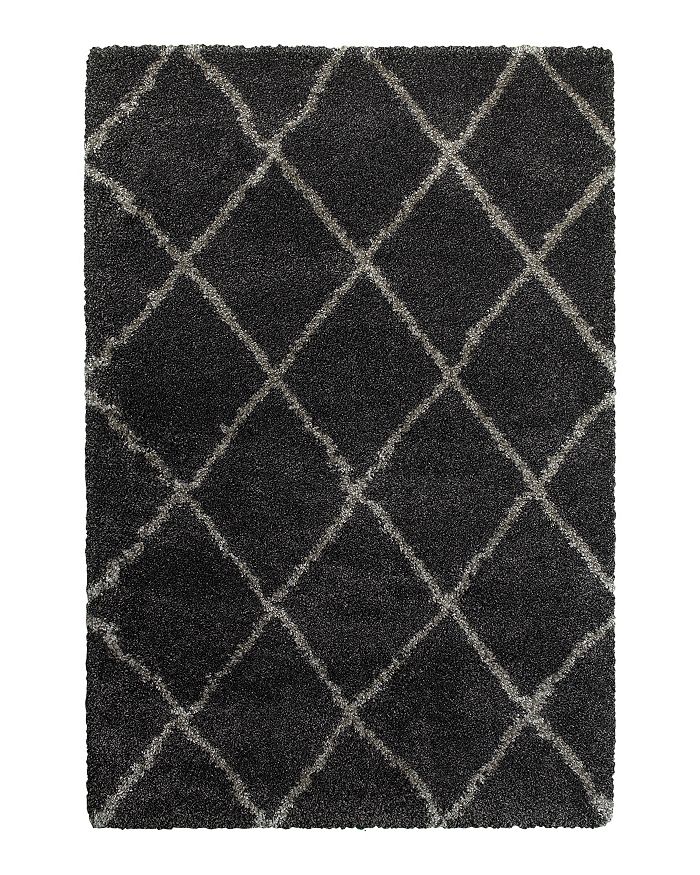 Oriental Weavers Henderson Shag 90 Area Rug, 7'10 X 10'10 In Charcoal/gray