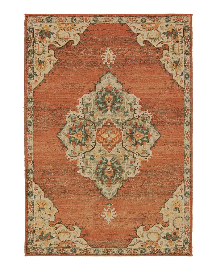 Oriental Weavers Toscana 9568 Area Rug, 5'3 X 7'6 In Orange/gray