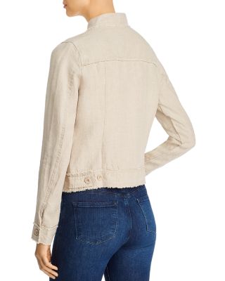 Two Palms Raw-Edge Linen Jacket