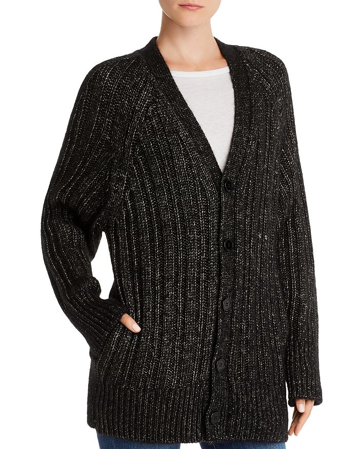 EQUIPMENT JEANNANE METALLIC RIBBED CARDIGAN,19-3-005614-SW01527