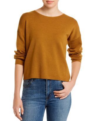 Eileen Fisher Merino Wool Wide-Crewneck Sweater | Bloomingdale's