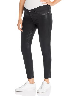 7 for all mankind black coated jeans