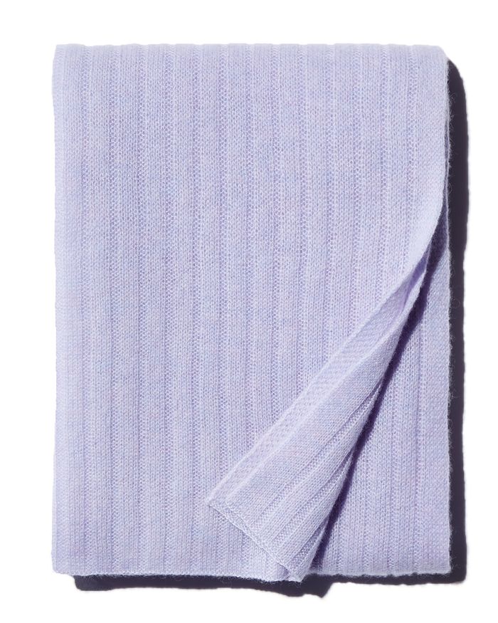 Aqua Cashmere Rib-knit Cashmere Scarf - 100% Exclusive (65% Off) Comparable Value $158 In Heather Lilac