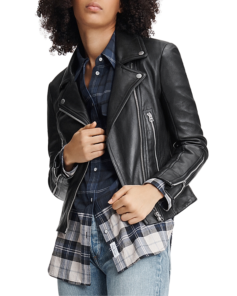 Rag & Bone Black Mack Leather Moto Jacket In Black