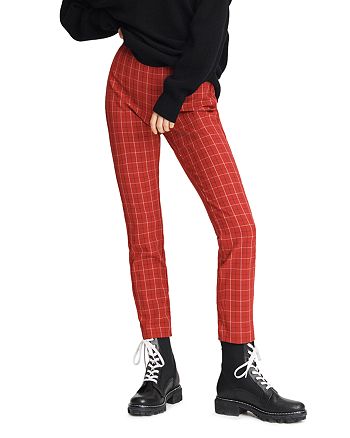 Rag Bone Simone Plaid High Waisted Ankle Pants Bloomingdale S