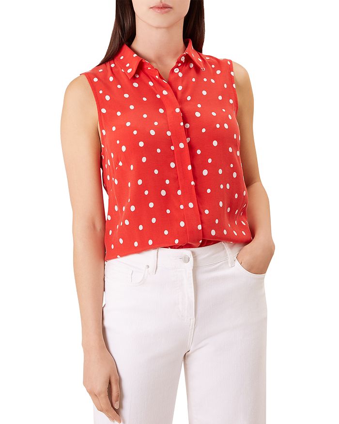 Hobbs polka dot blouse new arrivals