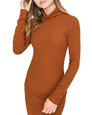 Sanctuary Essential Turtleneck Top In Earthstone