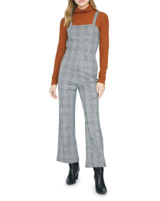 Sanctuary Sleeveless Glen Plaid Jumpsuit Bloomingdale s