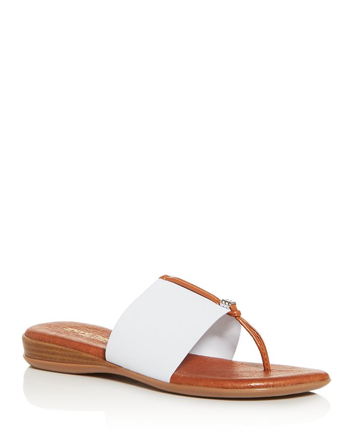 Shop Andre Assous Women's Nice Thong Sandals In White