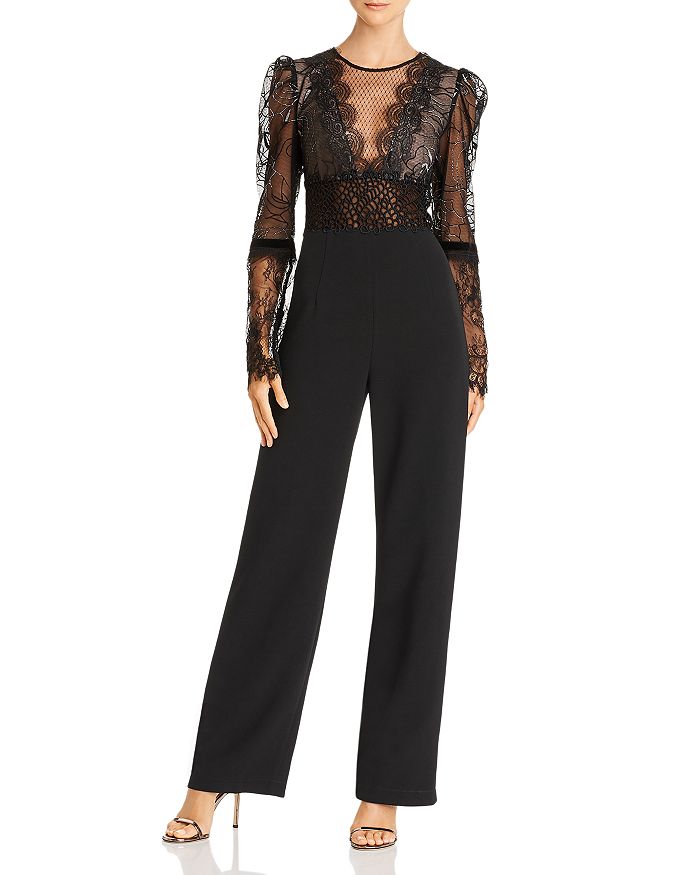 BRONX AND BANCO Lolita Metallic Illusion Lace Jumpsuit Bloomingdale s