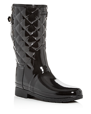 Women's Refined Quilted Gloss Rain Boots