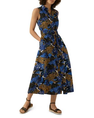 karen millen leopard print shirt dress