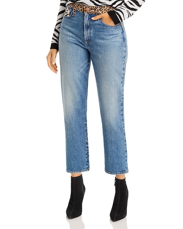ALICE AND OLIVIA ALICE AND OLIVIA AMAZING HIGH-RISE GIRLFRIEND JEANS IN PRETTY WILD,CD432200PYW