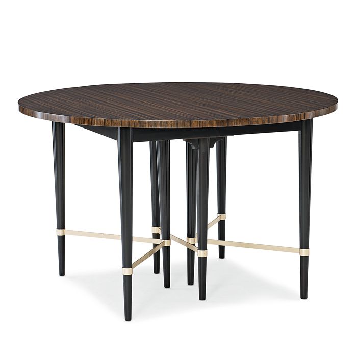 Caracole Classic Round Extension Dining Table In Espresso Wood