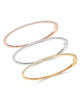 Bloomingdale's - Micro-Pave Diamond Stacking Bangle in 14K White Gold, 14K Rose Gold or 14K Yellow Gold - 100% Exclusive