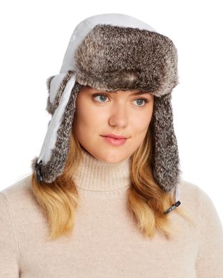 crown cap rabbit fur hat