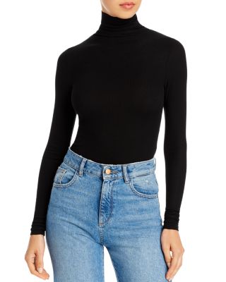 ribbed turtleneck bodysuit