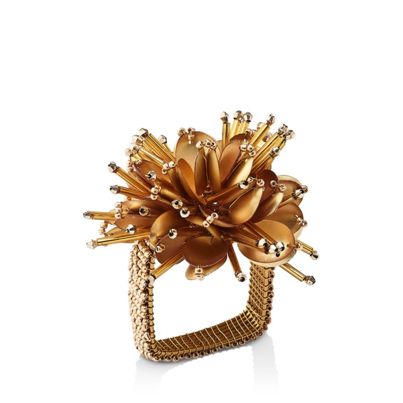 Kim Seybert Starburst Napkin Ring in Gold