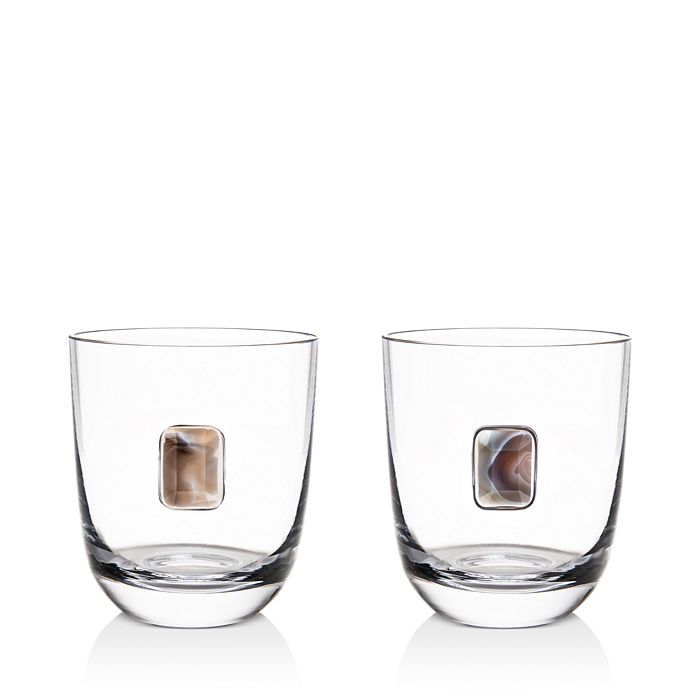 Shop Anna New York Elevo Double Old Fashioned Glasses In Amethyst/g