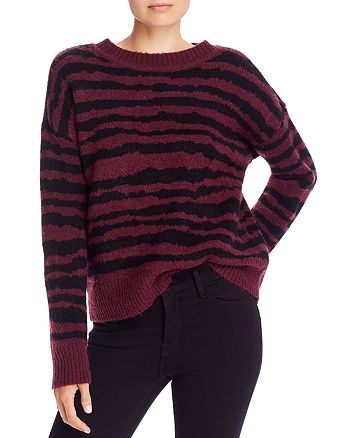 AQUA Zebra Print Sweater - 100% Exclusive | Bloomingdale's