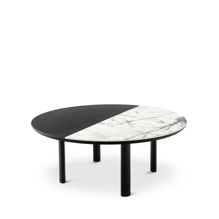 Calligaris Bam Round Cocktail Table In Matte Black