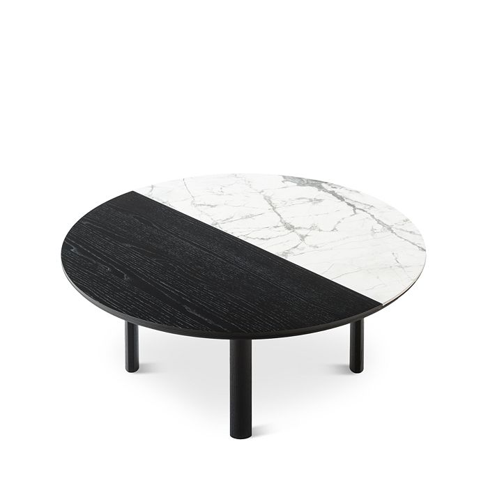 Shop Calligaris Bam Round Cocktail Table In Matte Black
