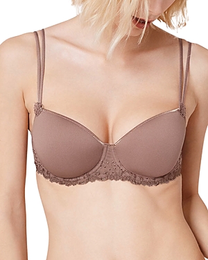 Simone Perele Delice 3d Molded T-shirt Bra In Chestnut