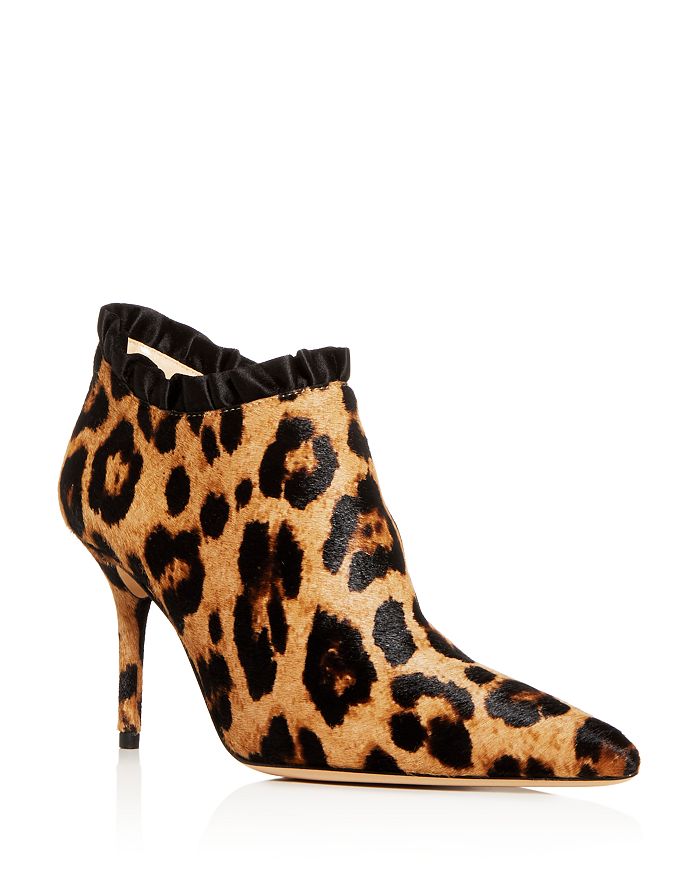 Charlotte Olympia Women's Leopard Print Calf Hair High-heel Booties In Brown