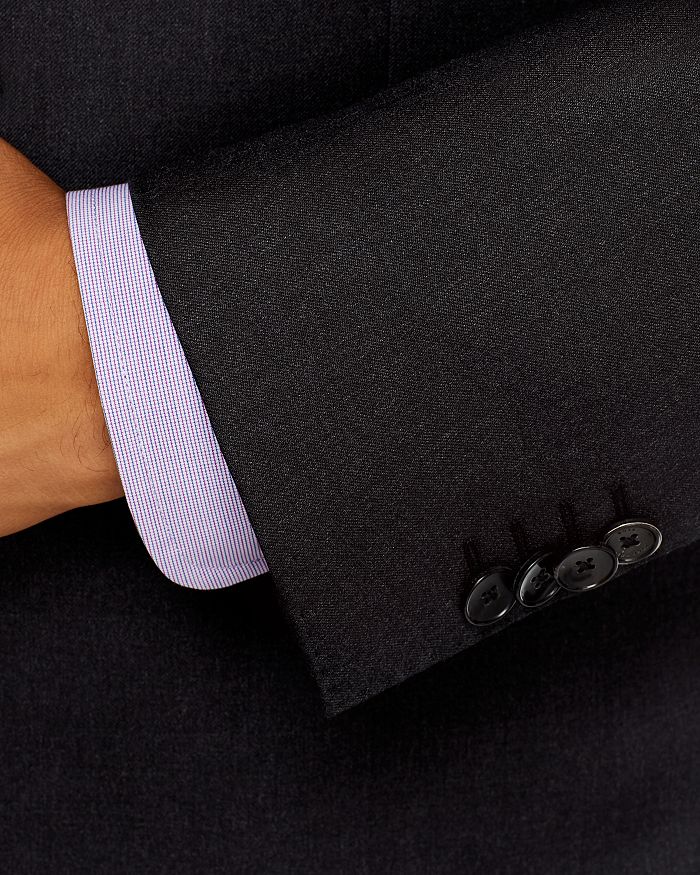 Shop Hugo Boss Huge/genius Wool Twill Slim Fit Suit In Charcoal