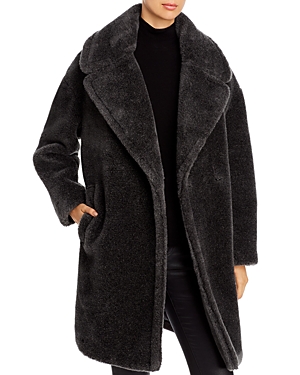 DONNA KARAN NEW YORK OVERSIZED-LAPEL TEDDY COAT,DY999004