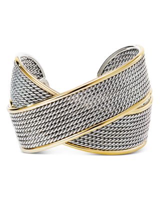 David Yurman Sterling Silver 18K Yellow Gold Origami Large
