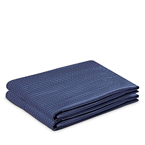 Riley Home Sateen Fitted Sheet, California King In Navy Pinstripe