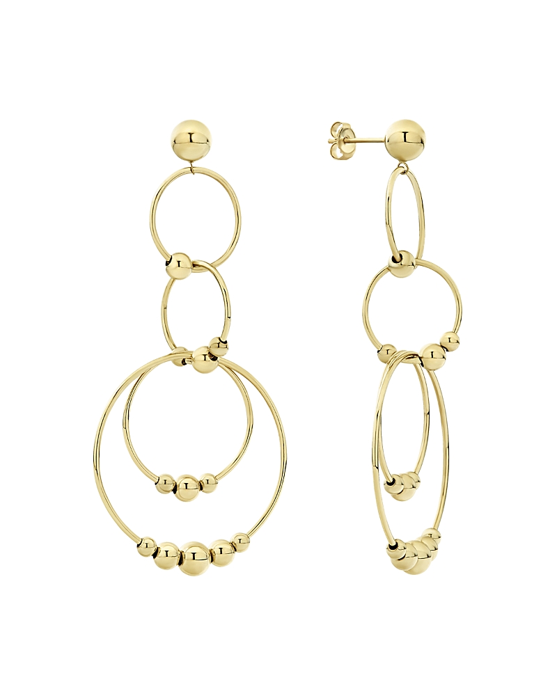 Lagos 18k Yellow Gold Caviar Gold Chandelier Earrings