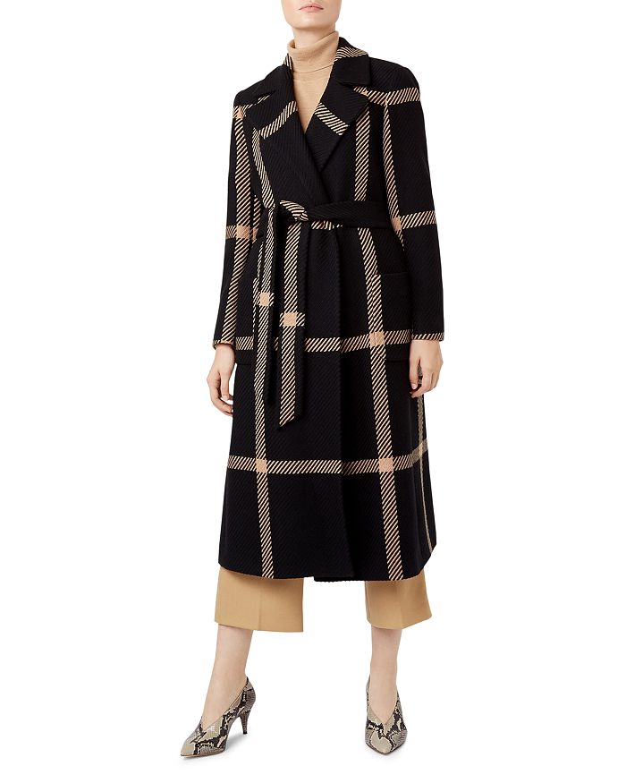 Hobbs checked deals coat