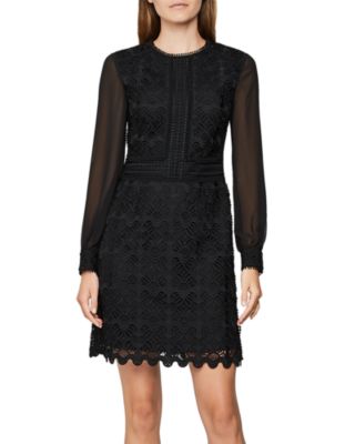 aria lace mini dress