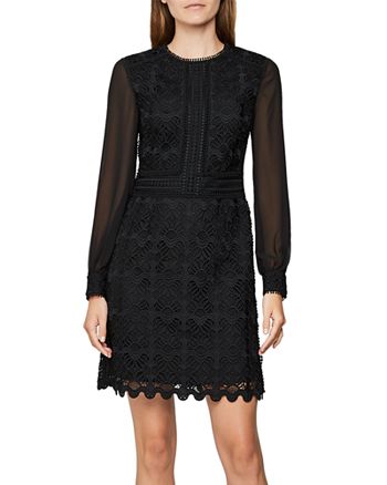 REISS Aria Crochet Mini Dress | Bloomingdale's
