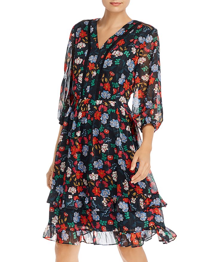 nanette Nanette Lepore Floral Print Fit-and-Flare Dress | Bloomingdale's