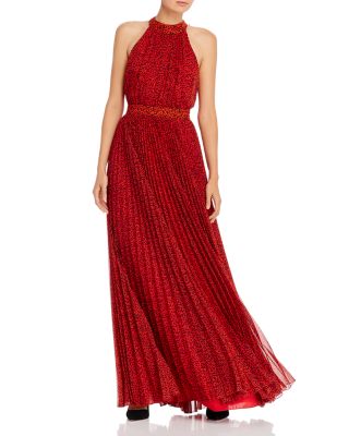 chinese dress ladies Alice + Olivia Blue Pleated Gown w/ Tags