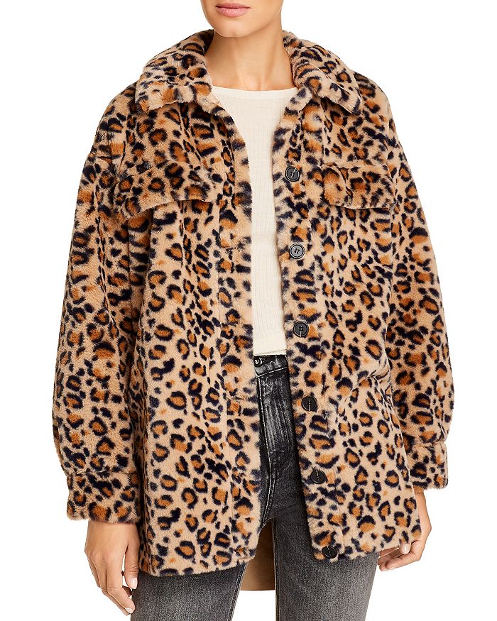 Misforstå følelsesmæssig sneen Vero Moda Faux-Fur Leopard Print Coat | Bloomingdale's